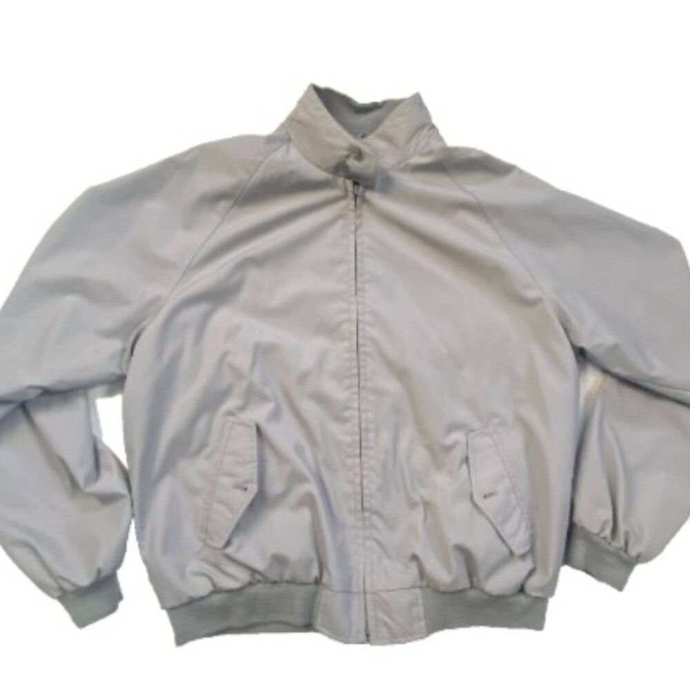 VTG 80s - 90's Par Four Golf Jacket Mens XL Tall Gray Pastel Plaid Lined Bomber